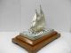 The Sailboat Of Silver Of The Most Wonderful Japan.  2masts.  A Japanese Antique. Other Antique Sterling Silver photo 2
