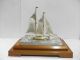 The Sailboat Of Silver Of The Most Wonderful Japan.  2masts.  A Japanese Antique. Other Antique Sterling Silver photo 3