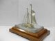 The Sailboat Of Silver Of The Most Wonderful Japan.  2masts.  A Japanese Antique. Other Antique Sterling Silver photo 4