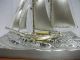 The Sailboat Of Silver Of The Most Wonderful Japan.  2masts.  A Japanese Antique. Other Antique Sterling Silver photo 6