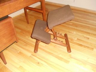 Mid Century Danish Westnofa Ergonomic Variable Kneeling Chair Opsvik Balans photo