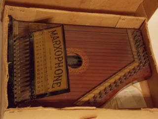 Marxophone Autoharp Zither With Music Finger Pick & 1 Extra String Box photo