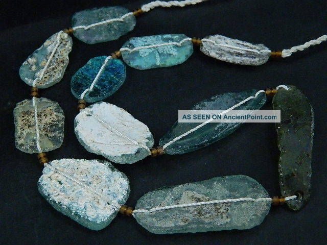 Ancient Fragment Glass Beads Strand Roman 200 Bc Ml1140 Roman photo