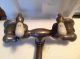 Vtg.  Standard Renu Nickel Plate Brass Faucet Spigot Porcelain Hot & Cold Handles Plumbing photo 1