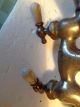 Vtg.  Standard Renu Nickel Plate Brass Faucet Spigot Porcelain Hot & Cold Handles Plumbing photo 5
