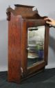 Antique Early 20thc Solid Oak Bathroom Medicine Cabinet Beveled Mirror Other Antique Architectural photo 3