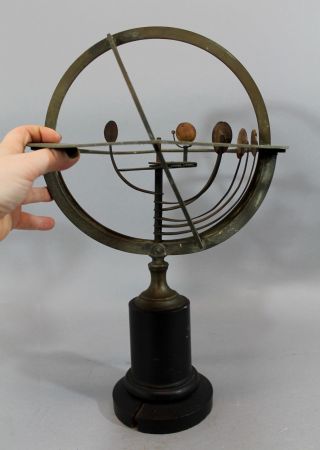 Antique 1850s French Maison Delamarche Copernican Armillary Sphere Orrery Globe photo