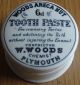 Advertising Printed Tooth Paste Pot Lid & Base.  Woods Areca Nut Chemist Plymouth Dentistry photo 4