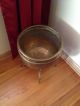 Large Vintage Brass Copper Pot Planter On Stand Metalware photo 4