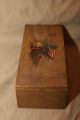 Antique Pine Box Transfer Decorated American Eagle Shield Olive Branch Arrows Boxes photo 1