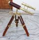 Mini Tripod Telescope Double Barrel Nautical Decorative Collectible Vintage Gift Telescopes photo 1