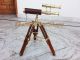 Mini Tripod Telescope Double Barrel Nautical Decorative Collectible Vintage Gift Telescopes photo 2