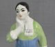 Vintage Korea Korean Girl Woman Worker Sickle Porcelain Figurine Statue Figure Figurines photo 2