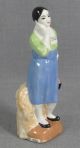 Vintage Korea Korean Girl Woman Worker Sickle Porcelain Figurine Statue Figure Figurines photo 3