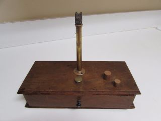Incomplete Vintage Balance Scale With Apothecary Weights In Wooden Case photo