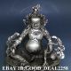 Oriental Vintage Silver Copper Hand - Carved Statue W God Of Wealth Buddha photo 5