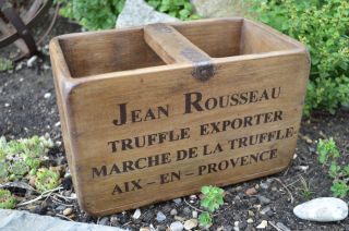 Small Vintage Style Truffles Wooden Crate Box Aix En Provence France C12 photo