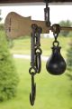 Antq Preston Balance Beam Hanging Scale W/ Weight,  Double Hook,  Ring Boston 1870 Scales photo 3