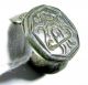Rare Medieval Bronze Heraldic Seal Ring - Family Crest On Bezel - Wearable - Ab92 Roman photo 1