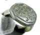 Rare Medieval Bronze Heraldic Seal Ring - Family Crest On Bezel - Wearable - Ab92 Roman photo 3