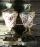 Pierced Capodimonte Lamps Italian Figural Majolica Victorian Signed & Numbered Lamps photo 7