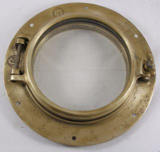 Antique Bronze Porthole,  Salvaged Porthole Nautical Wc 6 Porthole photo