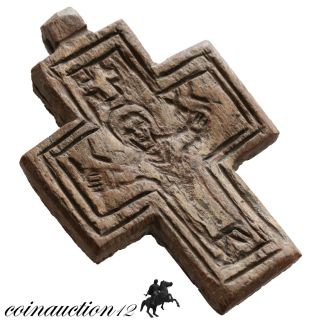 Late Byzantine Early Medieval Period B0ne Christian Cross Pendant photo