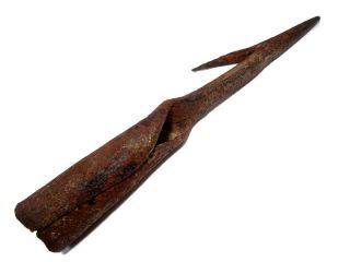 Authentic Large Medieval Iron Harpoon,  Well Preserved, photo