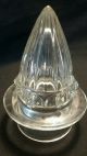 Antique Glass Apothecary Jar Pointy Conical Lid Store Candy Container Bottles & Jars photo 3