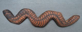 Old Pitjantjatjara Aboriginal Carved Wooden Death Adder Snake photo