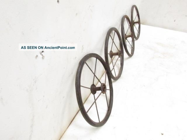 Antique Metal Steel Baby Child ' S Doll Buggy Push Carriage Stroller Wheels Decor Baby Carriages & Buggies photo