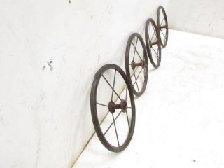 Antique Metal Steel Baby Child ' S Doll Buggy Push Carriage Stroller Wheels Decor photo