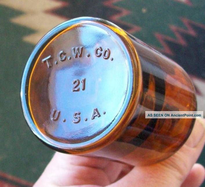 Large Amber Drip By Drop Anesthesia Chloroform Chemist Apothecary Poison Bottle Bottles & Jars photo