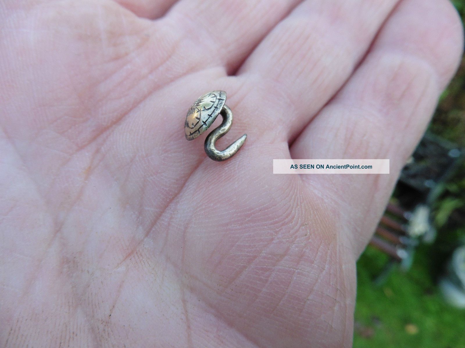 Very Rare Silver Gilt Gold Tudor Period Cardinals Hat Pin C 1540 British photo