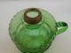 Early 20th C.  Green Glass Hand Oil Lamp Edwardian (1901-1910) photo 1