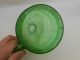 Early 20th C.  Green Glass Hand Oil Lamp Edwardian (1901-1910) photo 3