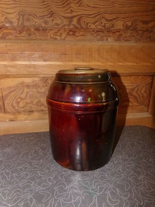 Antique Peoria Pottery Canning Preserving Crock photo