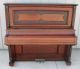 1900 - 10 Quartersawn Oak Heller Upright Grand Piano W/ Piano Bench Old Finish Keyboard photo 6