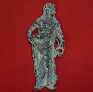 Roman Bronze Statue / Statuette - God Dionysus Circa 100 - 200 Ad - 1625 photo