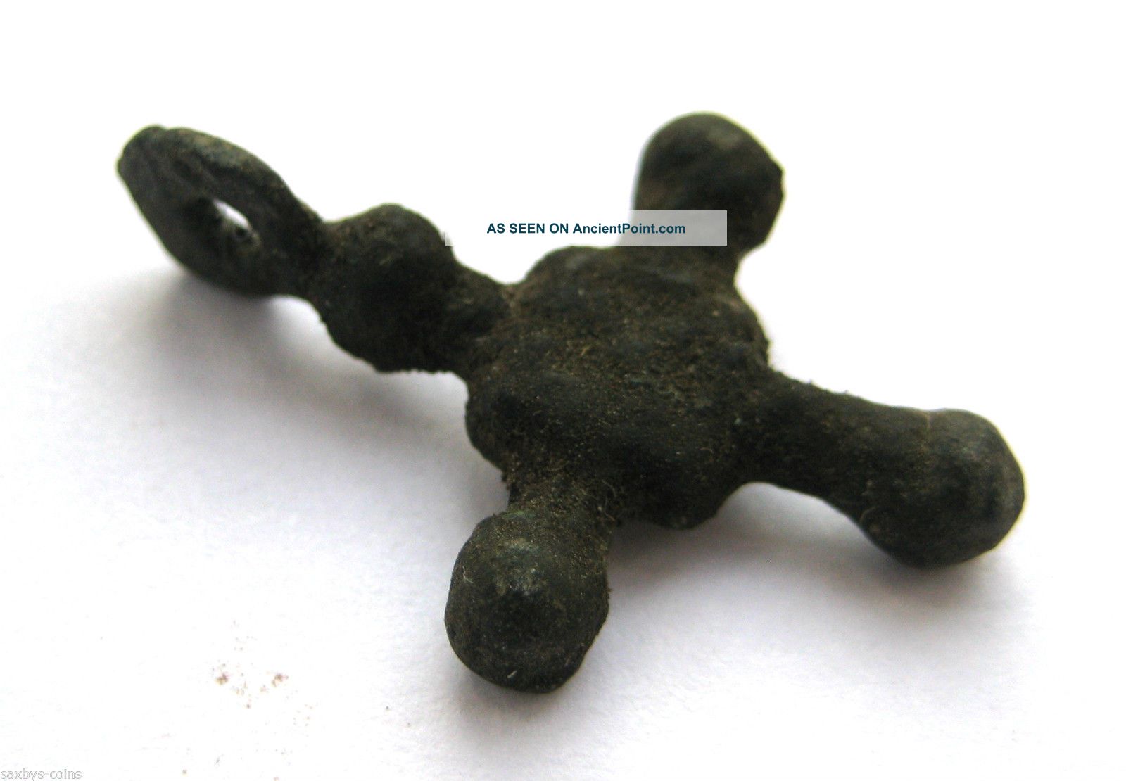 Circa.  1100 A.  D English Early Medieval Period Ae Bronze Pilgrim Cross Pendant British photo
