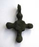 Circa.  1100 A.  D English Early Medieval Period Ae Bronze Pilgrim Cross Pendant British photo 1