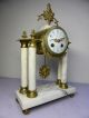 Antique French Marble 8 Day Chime Mantel Clock With Garniture.  Good Clocks photo 1