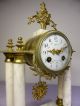Antique French Marble 8 Day Chime Mantel Clock With Garniture.  Good Clocks photo 3