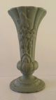 Antique French Cast Iron Fluted Vase Art Deco Period Metalware photo 2