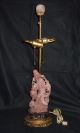 Antique Chinese Carved Rose Quartz Kwan Yin Figural Lamp With Carved Finial Kwan-yin photo 1