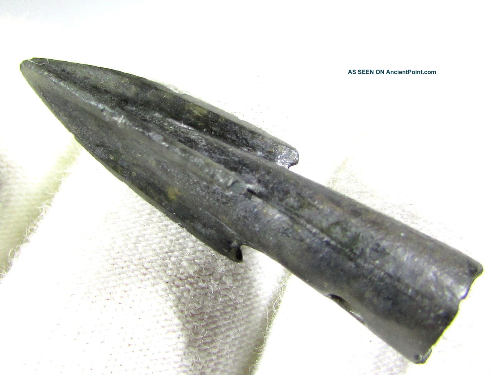 C 200 Bc - Rare Ancient Celtic Bronze Tri - Lobe Socketed Arrow Head - Ii27 Roman photo