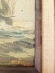 Antique Oil Painting Old Colonial Ship In The Ocean Milnes Other Antiquities photo 2