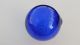 Cobalt Blue Glass Float Marked Seal Button Ff Fishing Nets & Floats photo 1