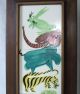 Pr Early Harris Strong Tiles Zoo Animals Googie Atomic Mcm Child Nursery Mid-Century Modernism photo 2