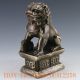 Chinese Bronze Handwork Carved Lion Statue W Ming Dynasty Xuande Mark Other Antique Chinese Statues photo 3